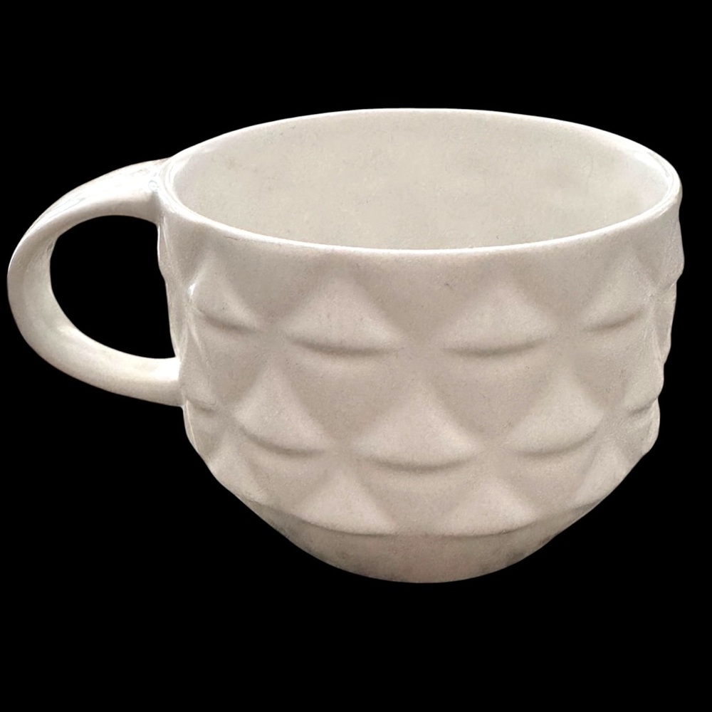 Starbucks Coffee Mug Cup 2013 Triangle Textured Bone China Large 14oz White